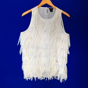 Ann Taylor Petite fringe top